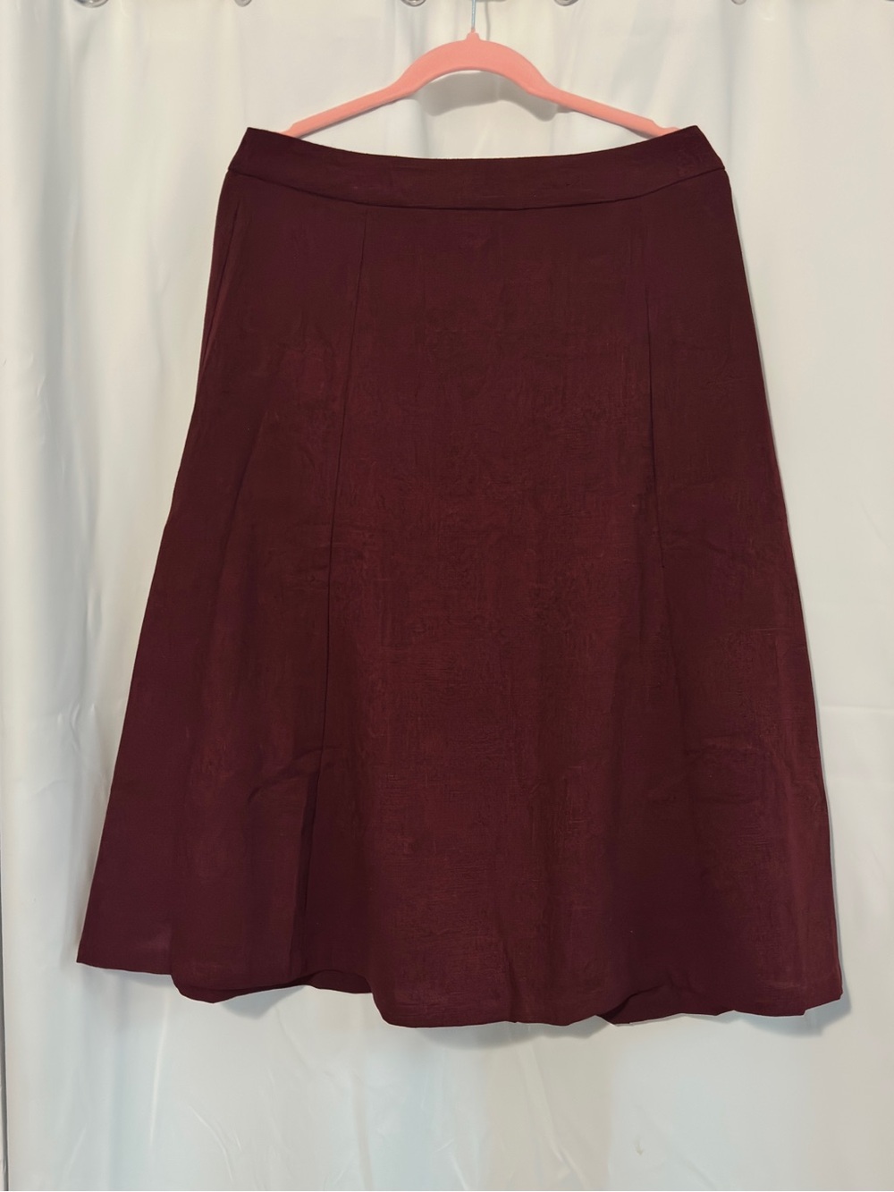 Rihoas A-Line Midi Skirt in Deep Burgundy - Picture 2 of 7